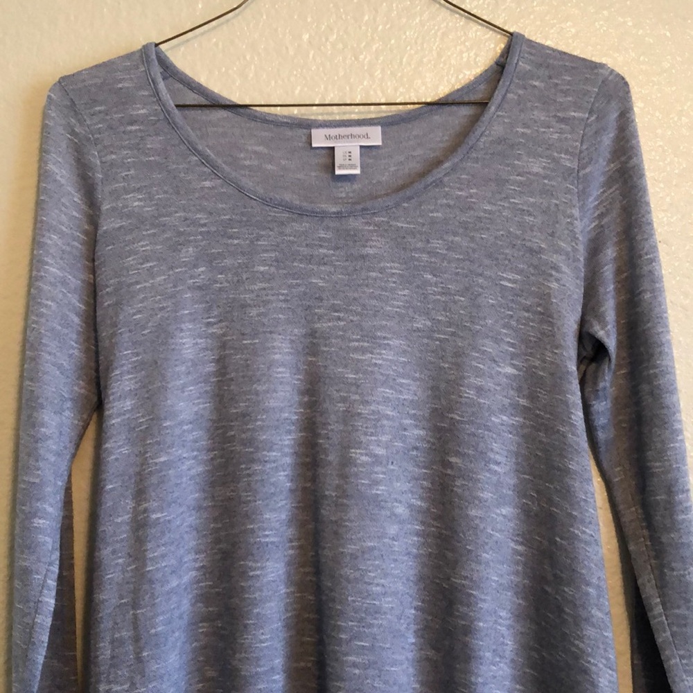 Motherhood Maternity Gray & Plaid Blouse size M - Picture 5 of 7